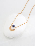 Lapis Lazuli Sterling Silver Charm Necklace