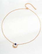 Lapis Lazuli Sterling Silver Charm Necklace