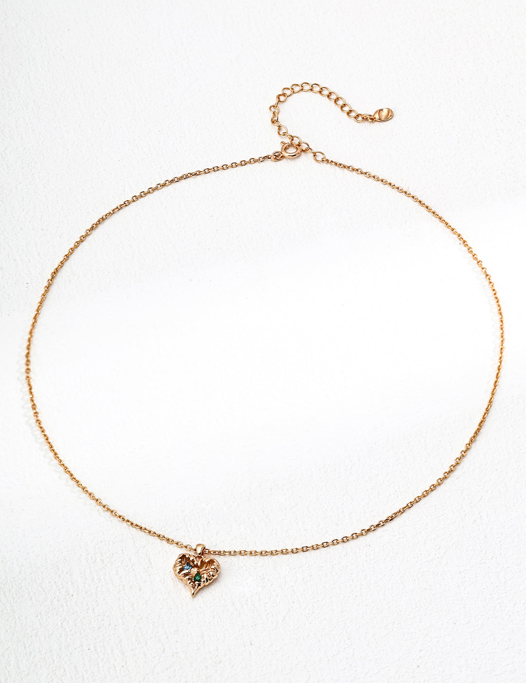 Heart Charm Necklace with Zirconia – Vintage Necklace Stack Design