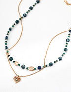 Heart Charm Necklace with Zirconia – Vintage Necklace Stack Design