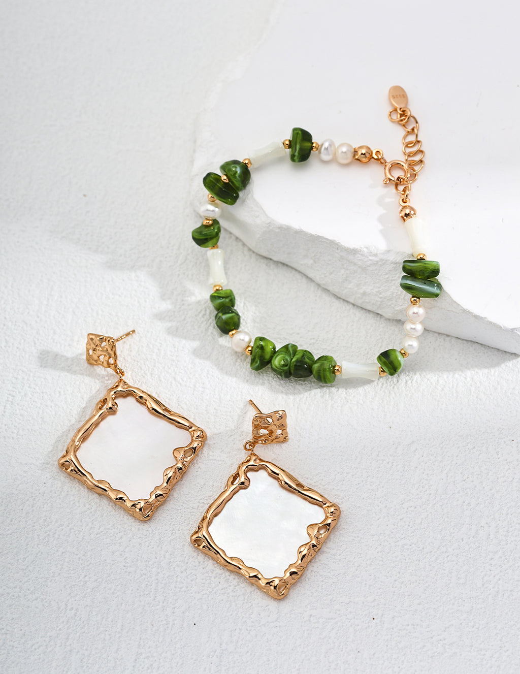 Resin Shell Pearl Chain Bracelet – Mixed Beaded Bracelet Designs