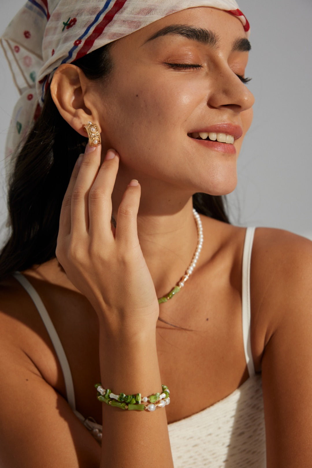 Resin Shell Pearl Chain Bracelet – Mixed Beaded Bracelet Designs