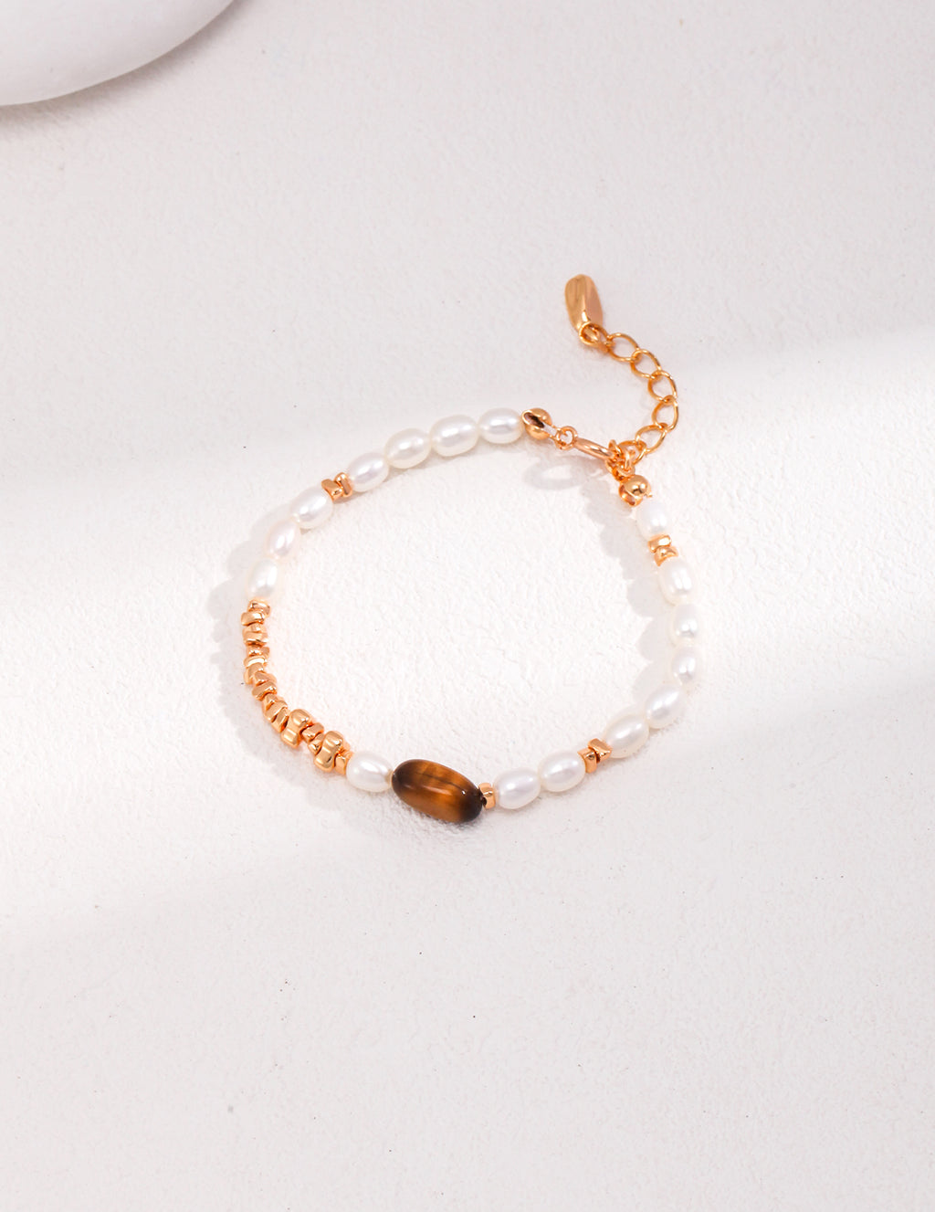Tiger’s Eye Pearl Chain Bracelet – Natural Beaded Bracelet Designs