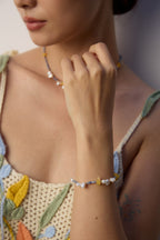 Pearl Agate Amber Chain Bracelet – Mixed Beaded Bracelet Designs