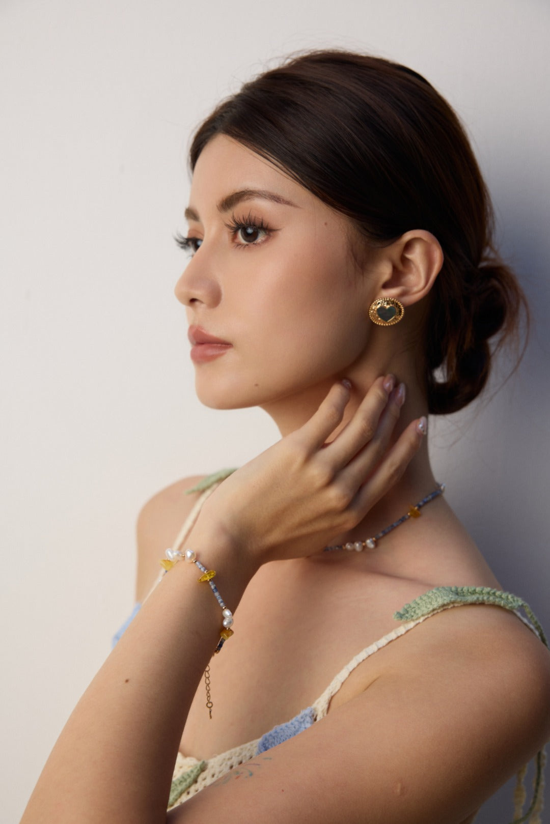 Pearl Agate Amber Chain Bracelet – Mixed Beaded Bracelet Designs