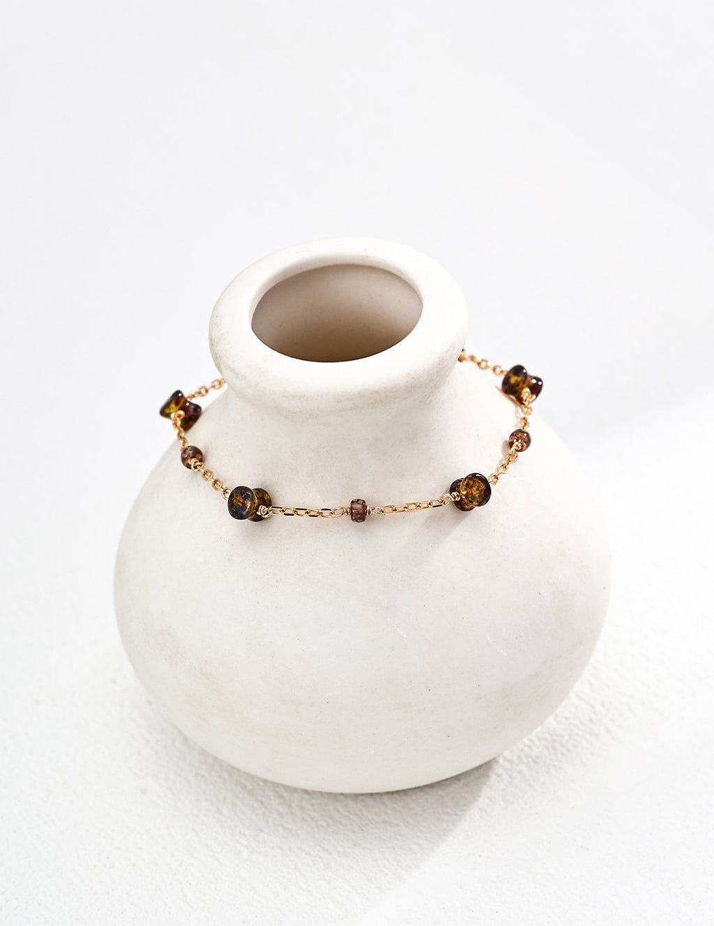 Minimal Glass Bead Chain Bracelet – Simple Bracelet Designs Style