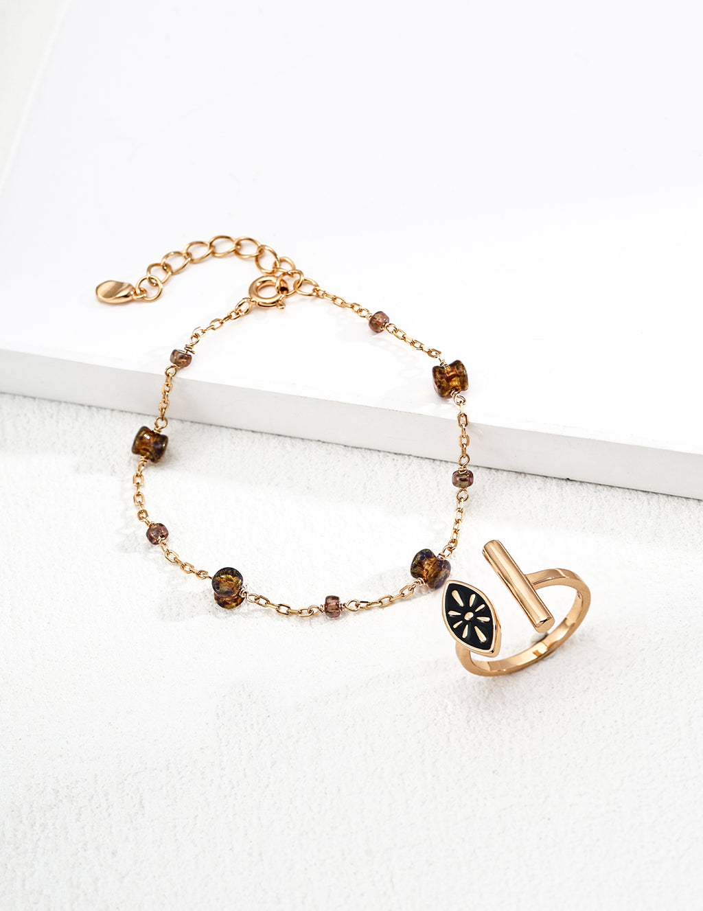 Minimal Glass Bead Chain Bracelet – Simple Bracelet Designs Style