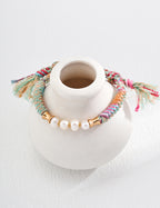 Natural Pearl Cord Chain Bracelet