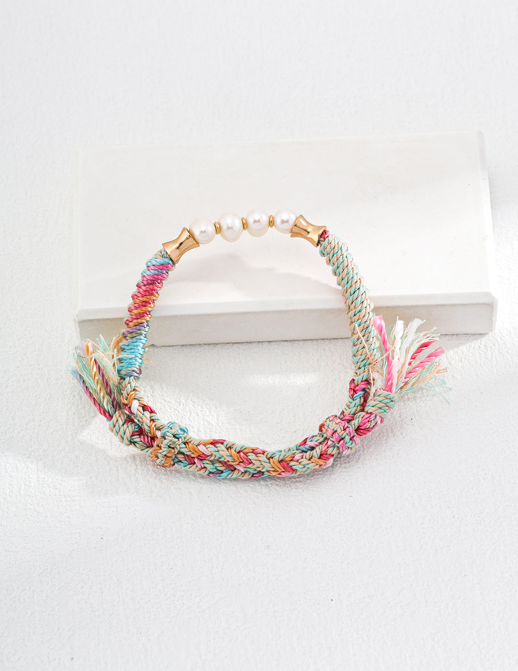 Natural Pearl Cord Chain Bracelet