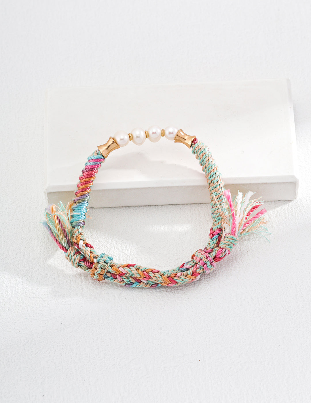 Natural Pearl Cord Chain Bracelet