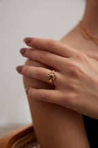 Green Zirconia Sterling Silver Ring Minimalist Dainty Stackable Rings
