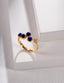Lapis Lazuli Sterling Silver Ring – Dainty Minimalist Stackable Ring