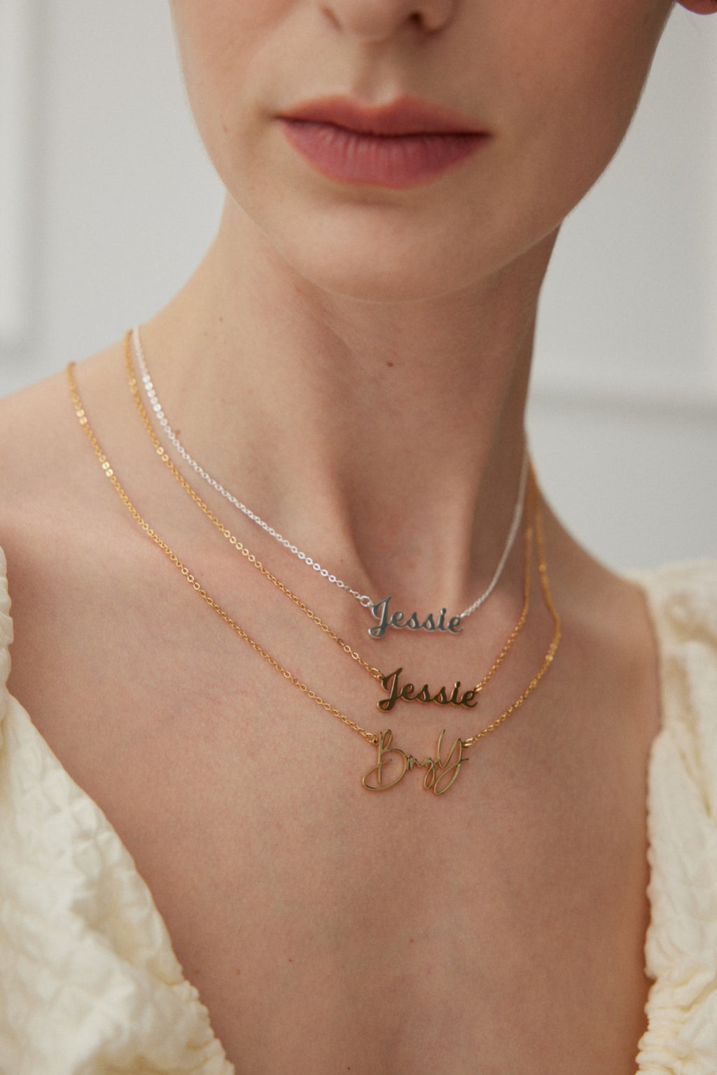 Custom Letter Charm Necklace – Personalized Necklace Stack Design