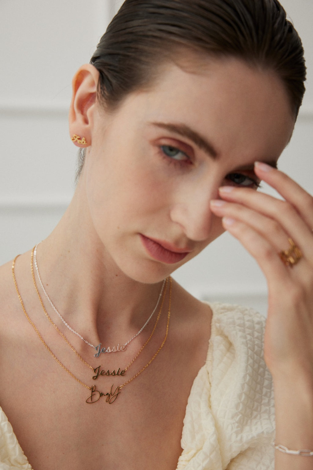 Custom Letter Charm Necklace – Personalized Necklace Stack Design