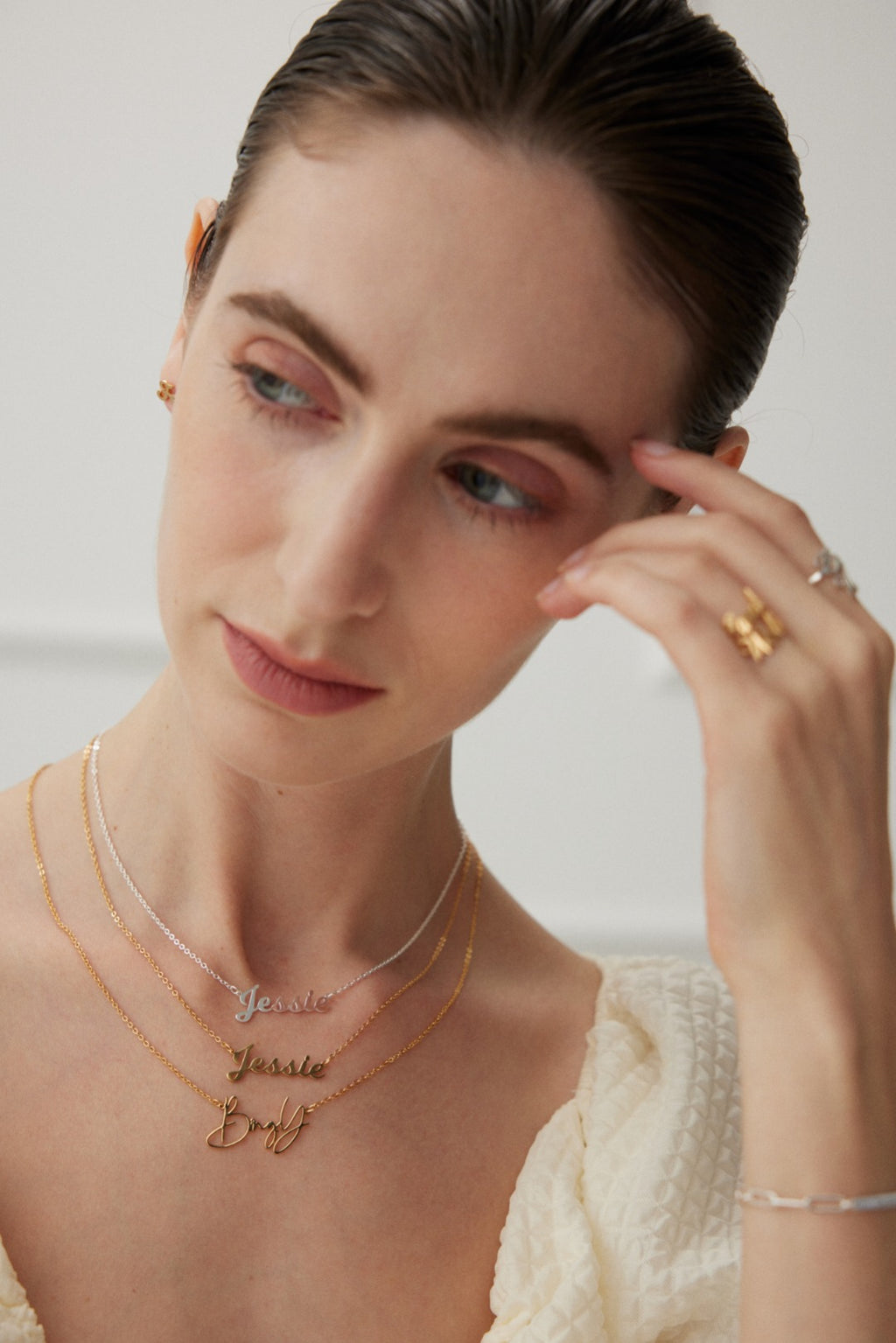 Custom Letter Charm Necklace – Personalized Necklace Stack Design