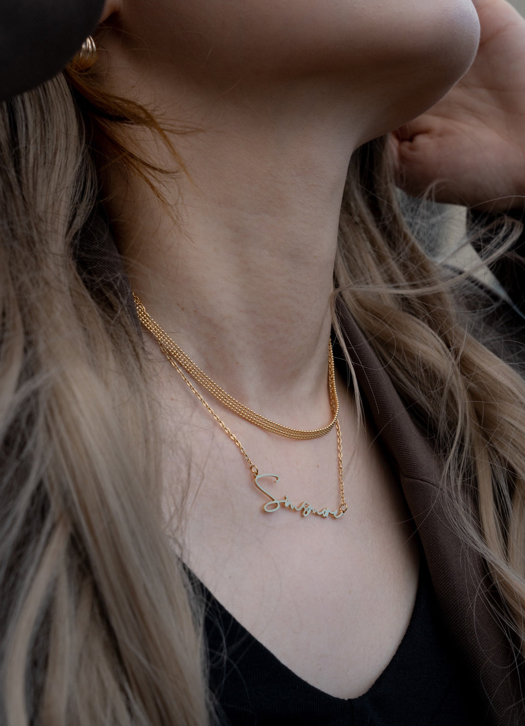Custom Letter Charm Necklace – Personalized Necklace Stack Design