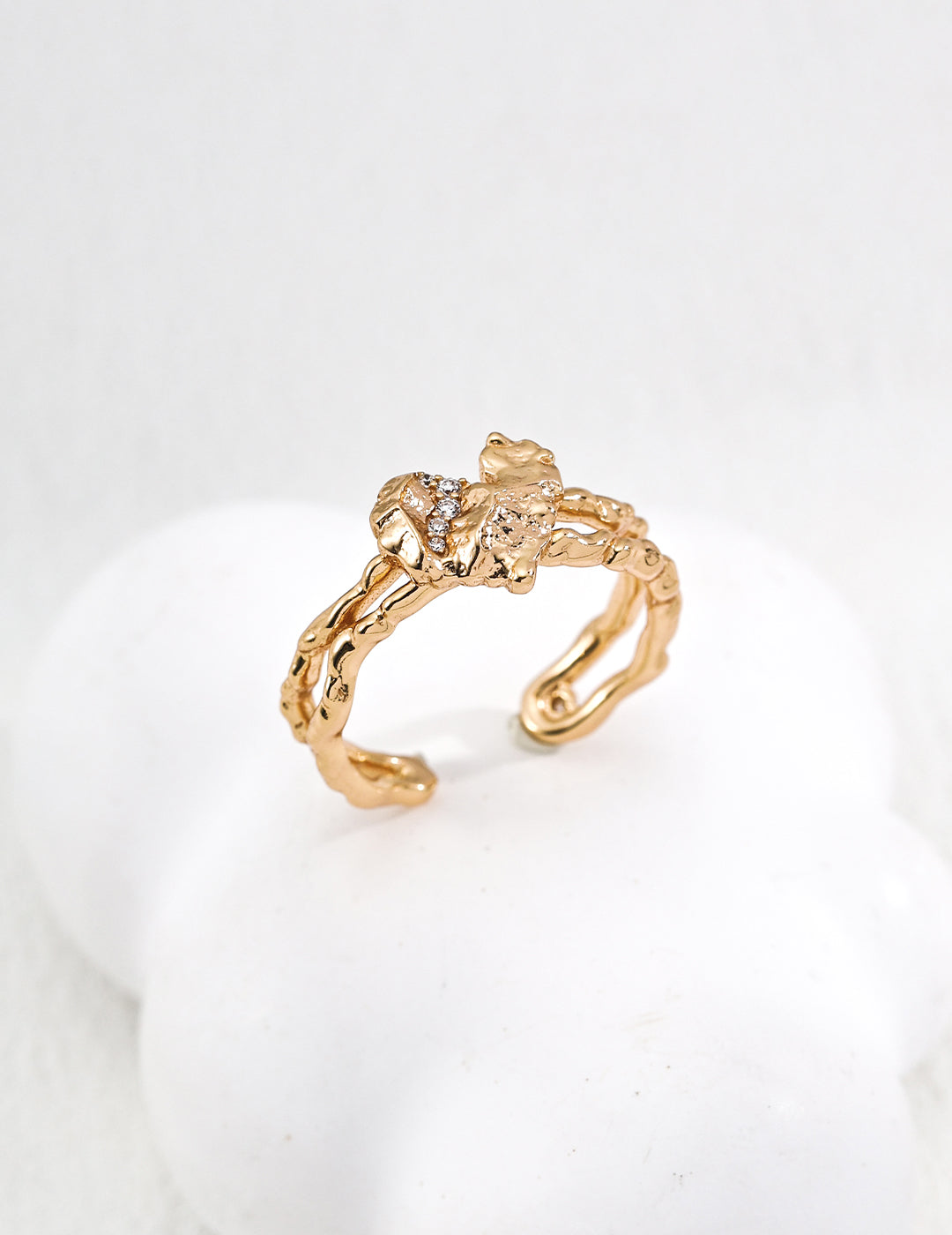 Heart Zirconia Sterling Silver Ring Dainty Stackable Gift Ring