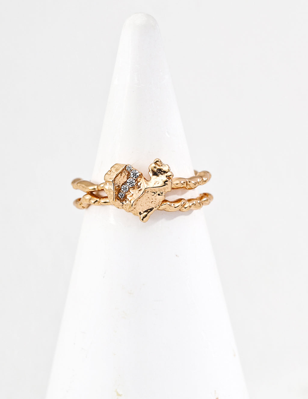 Heart Zirconia Sterling Silver Ring Dainty Stackable Gift Ring