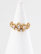 Lava Heart Zirconia Sterling Silver Ring – Dainty Stackable Ring
