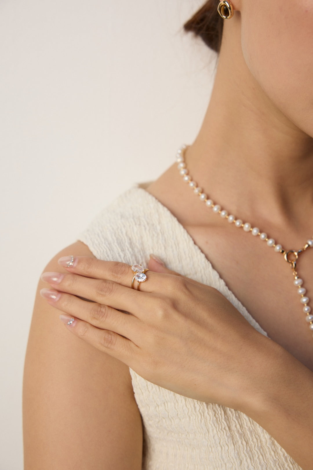 Minimalist Zirconia Sterling Silver Ring Dainty Stackable Ring