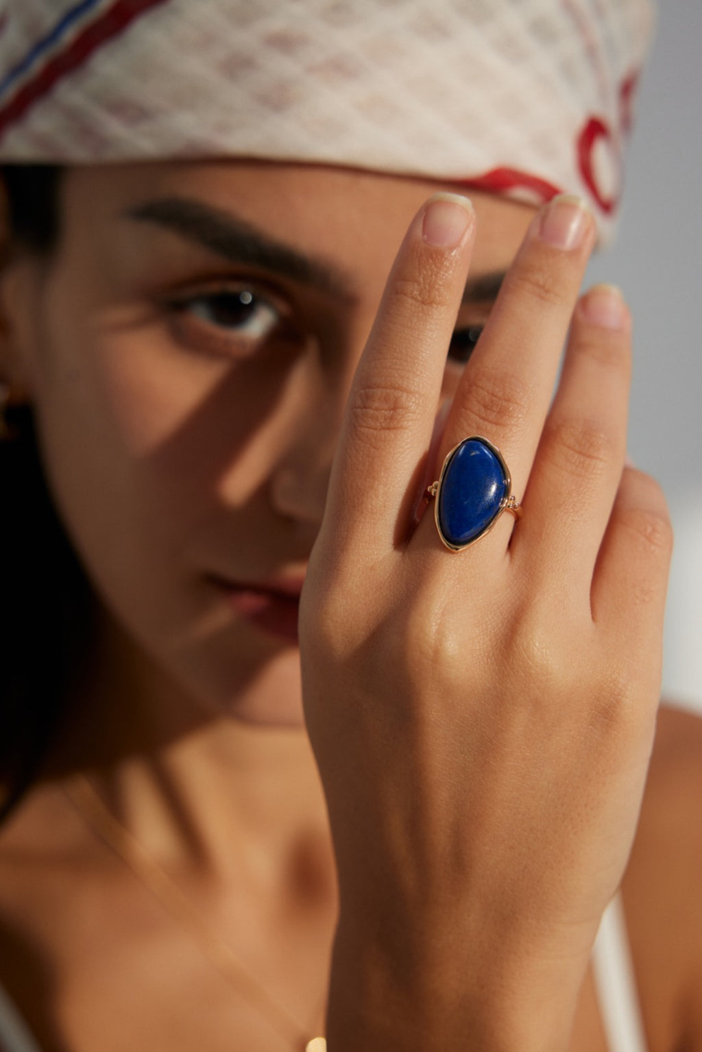 Celestial Lapis Lazuli Sterling Silver Ring – Dainty Stackable Ring