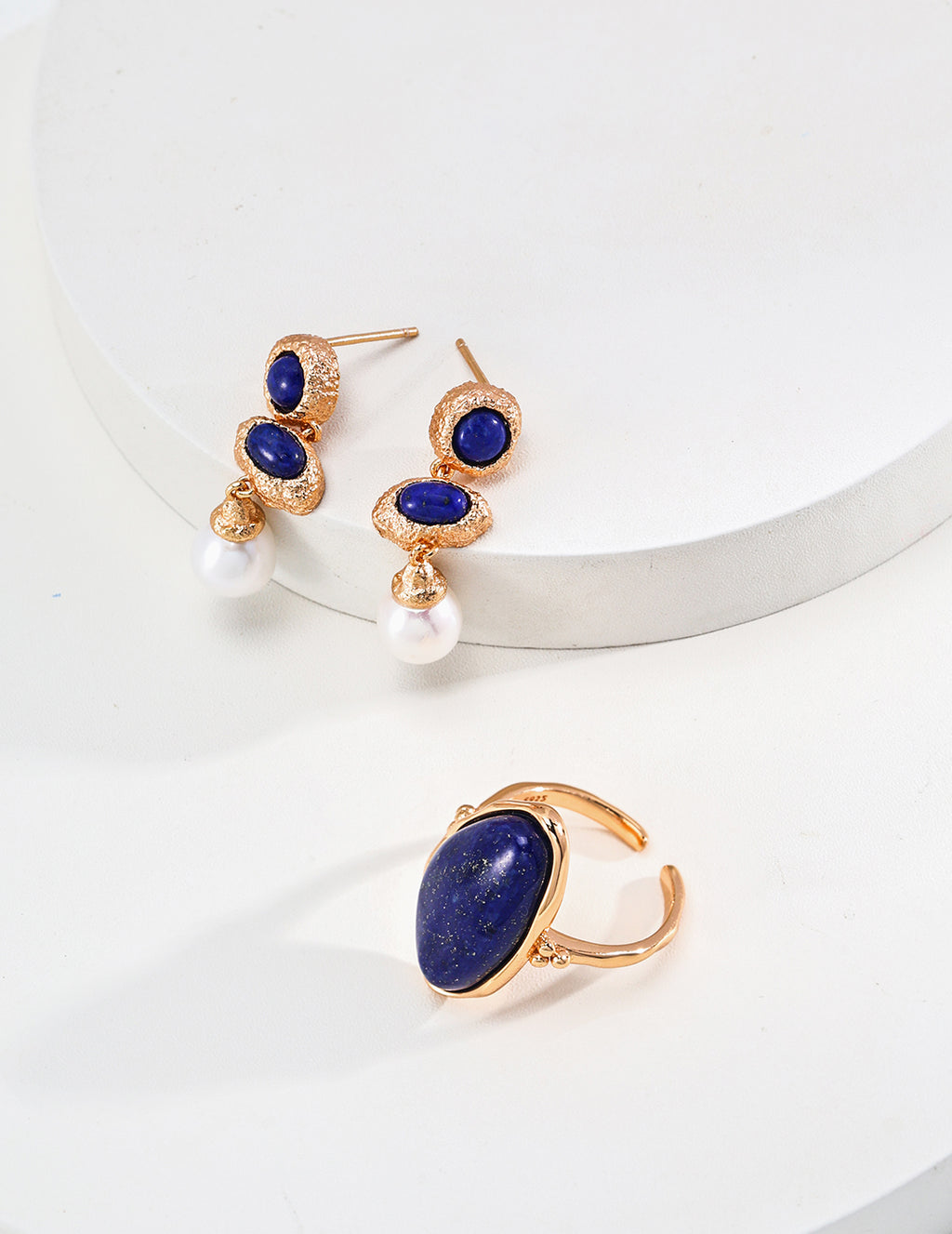 Celestial Lapis Lazuli Sterling Silver Ring – Dainty Stackable Ring