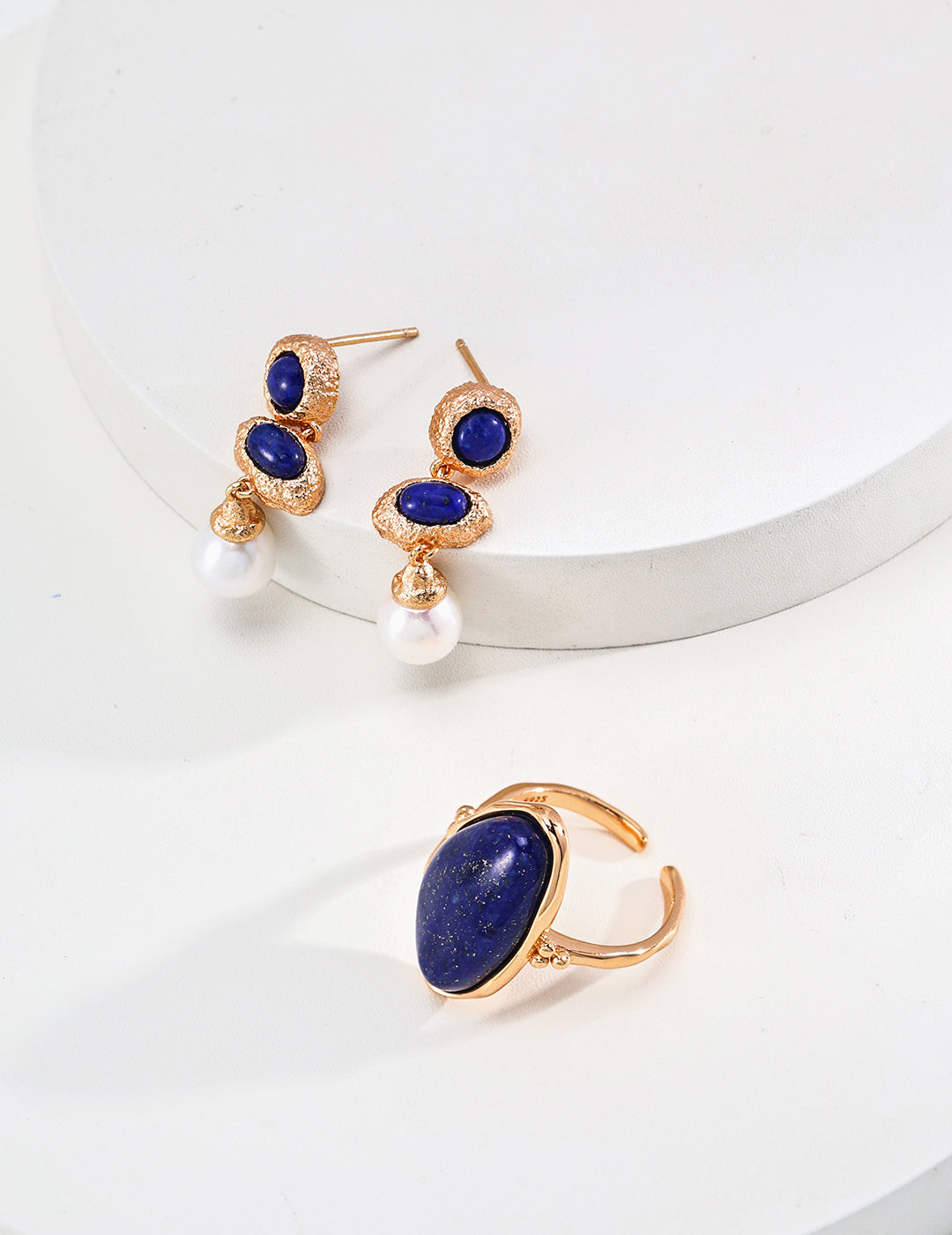 Celestial Lapis Lazuli Sterling Silver Ring – Dainty Stackable Ring