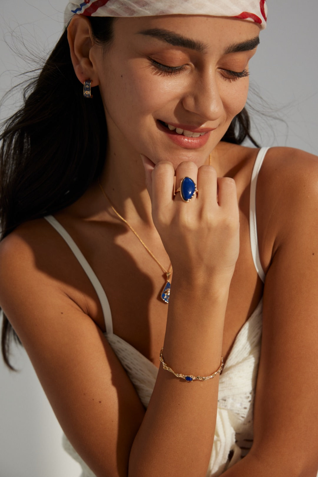 Celestial Lapis Lazuli Sterling Silver Ring – Dainty Stackable Ring
