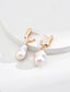 Natural Baroque Pearl Gold Hoop Earrings