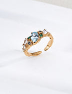 Forest Heartbeat Zircon Sterling Silver Ring