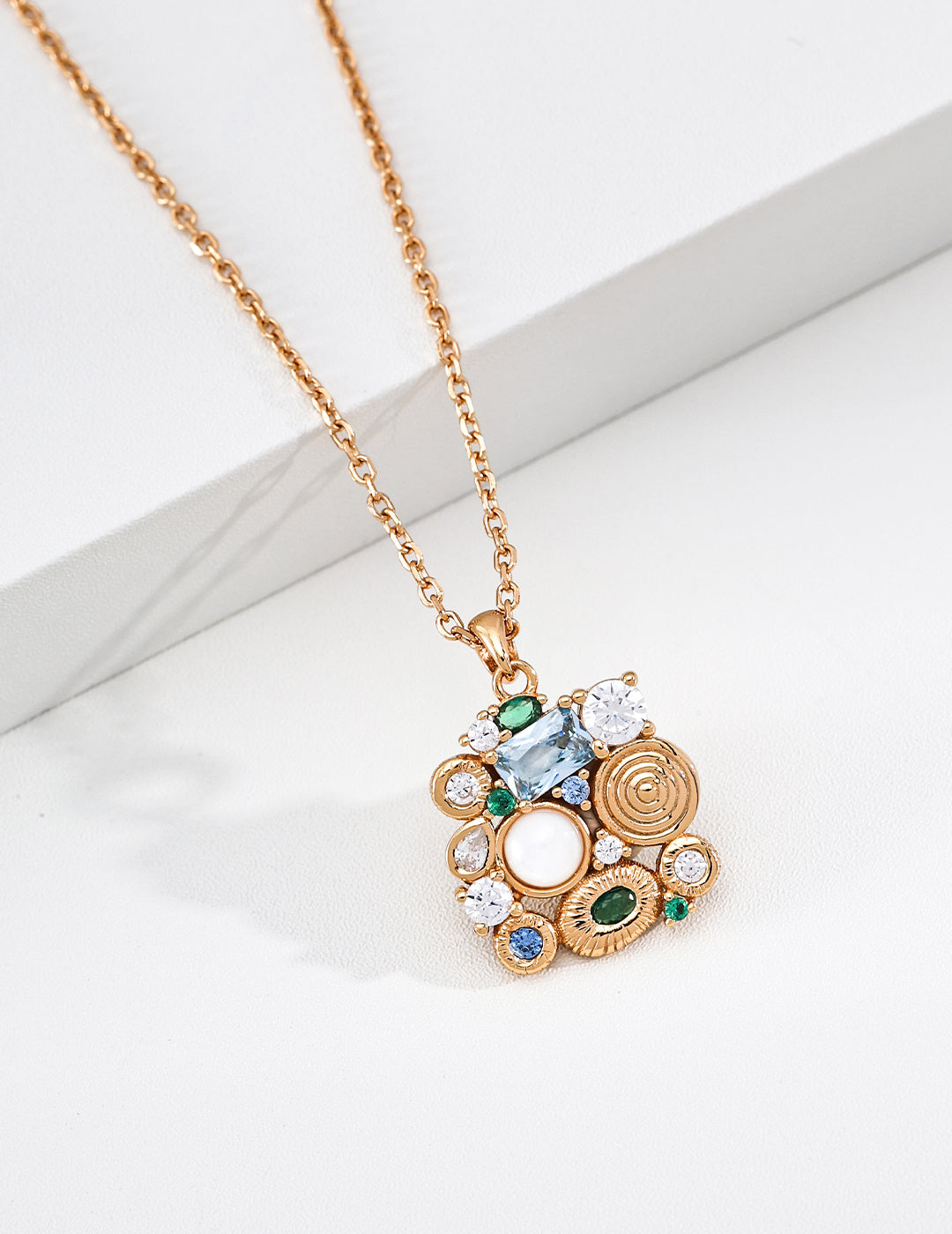 Forest Heartbeat Zircon Charm Necklace