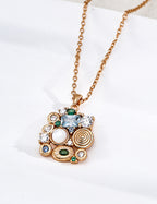 Forest Heartbeat Zircon Charm Necklace