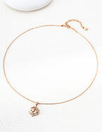 Crescent Moon Charm Necklace Zircon Star Pendant Layered Necklace Stack Design