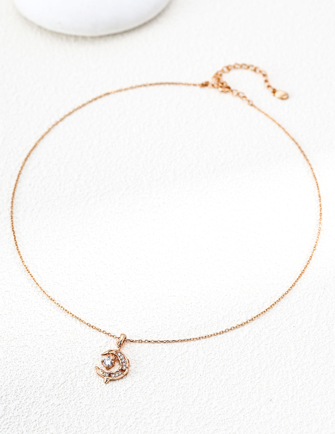 Crescent Moon Charm Necklace Zircon Star Pendant Layered Necklace Stack Design