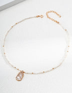 Mother of Pearl Lapis Lazuli Vintage Pearl Sterling silver Charm Necklace
