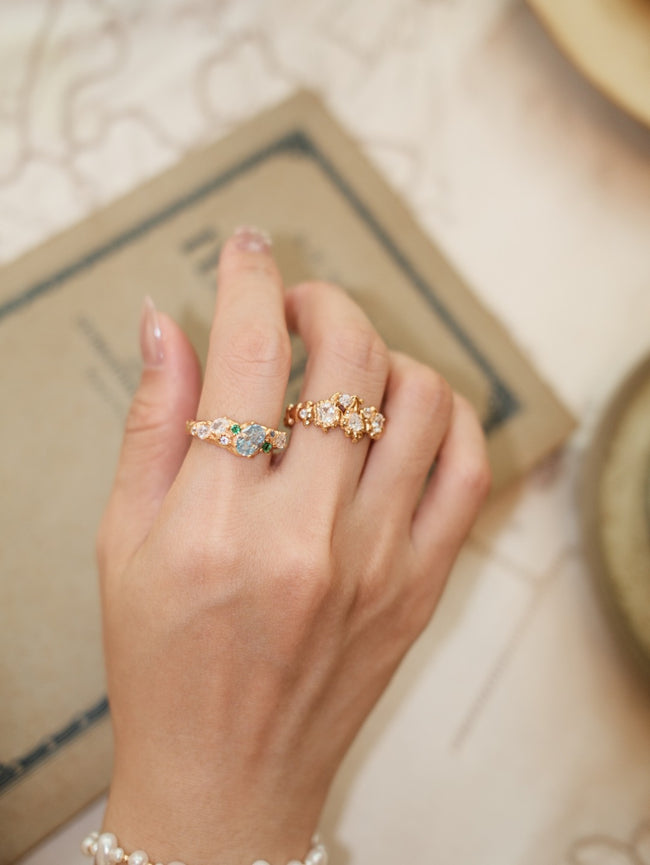 Forest Heartbeat Zircon Sterling Silver Ring Main Image