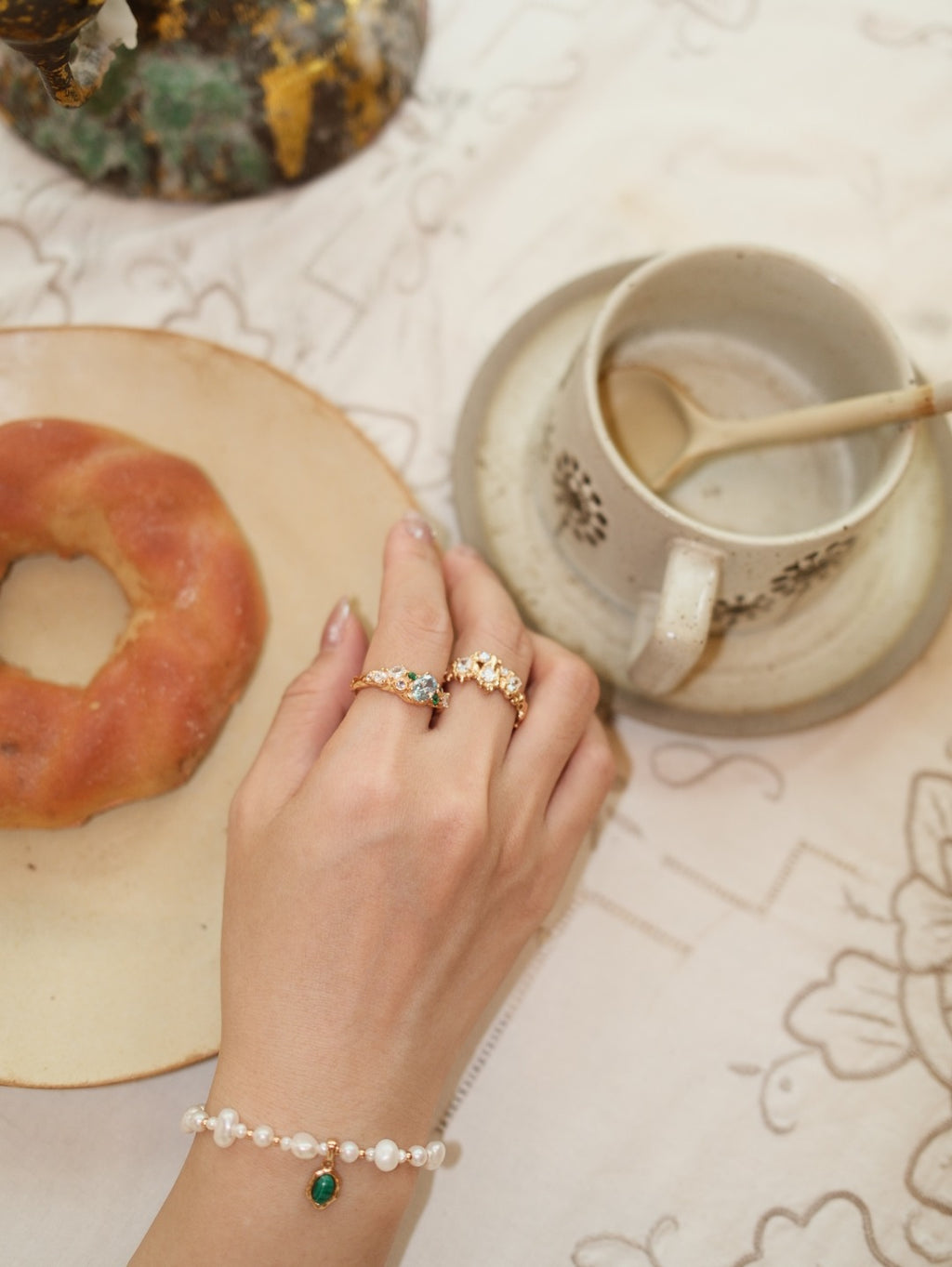 Forest Heartbeat Zircon Sterling Silver Ring